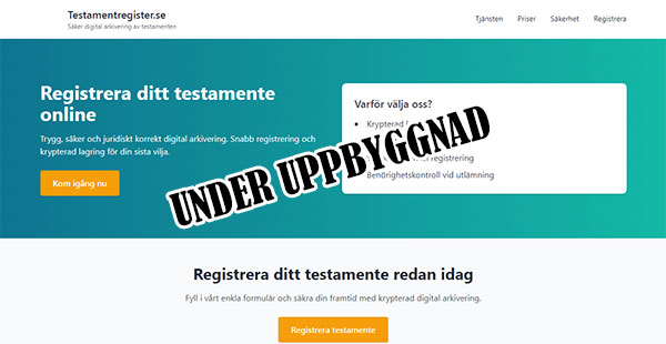 Trygg och säker digital arkivering av testamente
